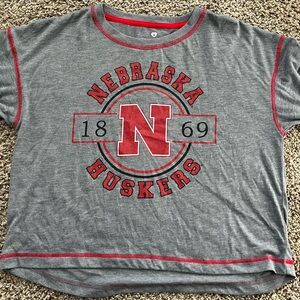 Gray Nebraska Huskers Tank Top